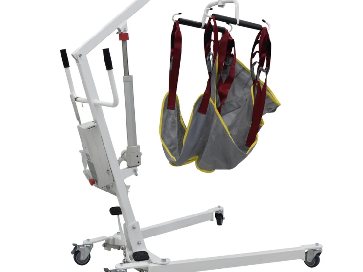 SL-K11 mobile patient hoist with lifting sling for care transfers